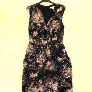 Patterned silk wrap dress